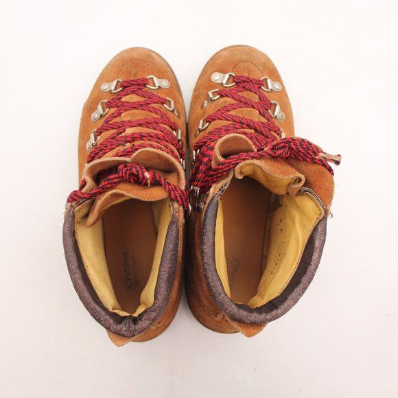 Vintage Jcpenny Women’s Size 7 B  Brown Leather Hiking Boots Made in USA - Picture 9 of 11